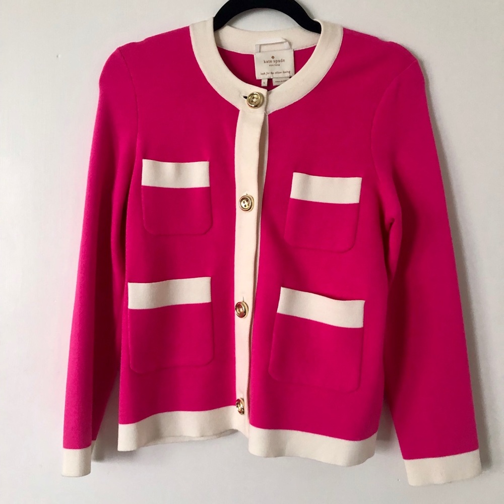 Kate Spade hot pink cardigan